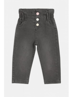 Βρεφικο  Τζιν Παντελονι Για Κοριτσι 6-24 Μηνων Ανθρακι