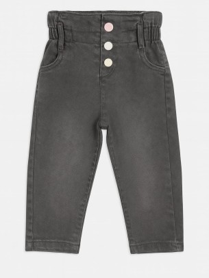 Βρεφικο  Τζιν Παντελονι Για Κοριτσι 6-24 Μηνων Ανθρακι