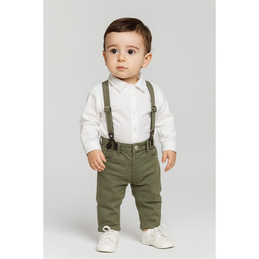 Βρεφικο Παντελονι Για Αγορι 6-24 Μηνων Πρασινο