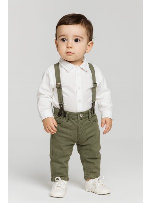 Βρεφικο Παντελονι Για Αγορι 6-24 Μηνων Πρασινο