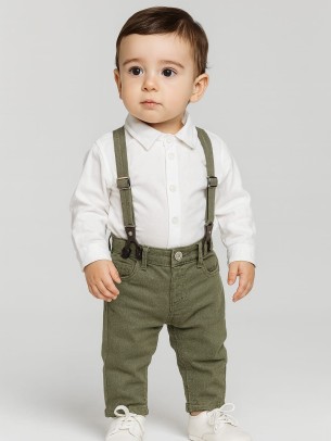 Βρεφικο Παντελονι Για Αγορι 6-24 Μηνων Πρασινο