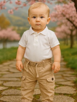 Βρεφικο Παντελονι Για Αγορι 6-24 Μηνων Μπεζ