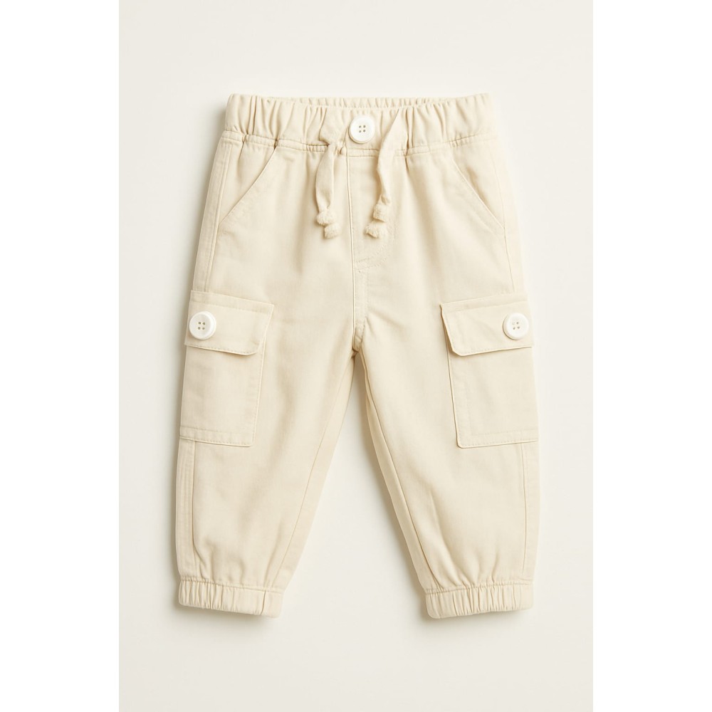 Βρεφικο Παντελονι Για Αγορι 6-24 Μηνων Μπεζ