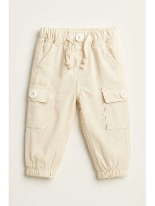 Βρεφικο Παντελονι Για Αγορι 6-24 Μηνων Μπεζ