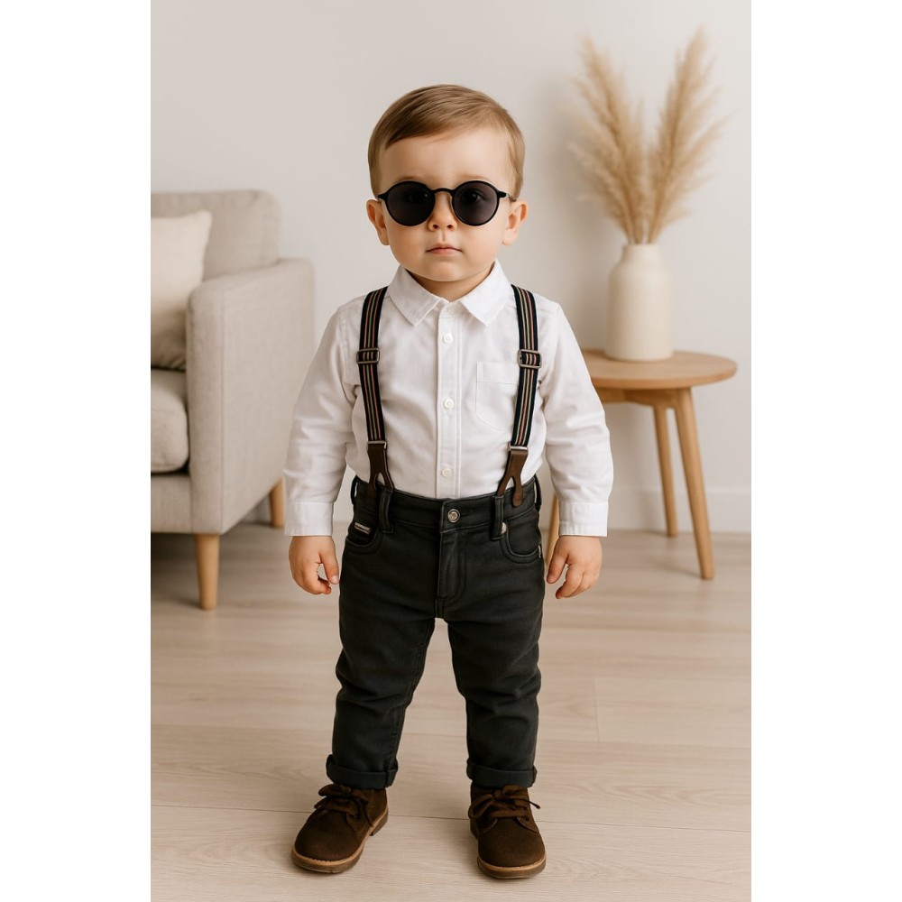 Βρεφικο Παντελονι Για Αγορι 6-24 Μηνων  Ανθρακι