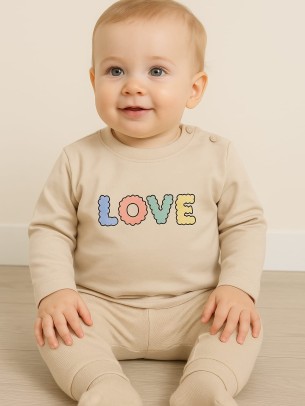 Βρεφική Μπλούζα για Κορίτσι 6-18 Μηνών Εκρού