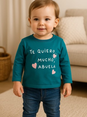 Βρεφική Μπλούζα για Κορίτσι 6-18 Μηνών Πετρόλ