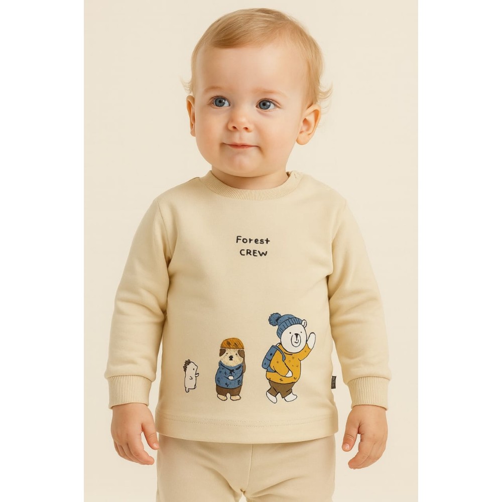 Βρεφική Μπλούζα για Κορίτσι 6-24 Μηνών Μπέζ