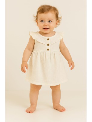 Βρεφικό Φόρεμα 6-24 Μηνών Λευκό