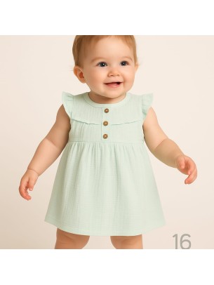 Βρεφικό Φόρεμα 6-24 Μηνών Φυστικί