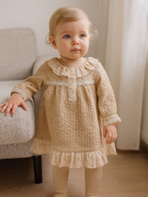 Βρεφικό Φόρεμα 9-36 Μηνών Μπέζ