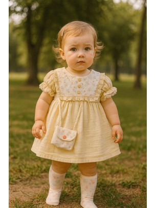 Βρεφικό Φόρεμα 6-24 Μηνών Εκρού