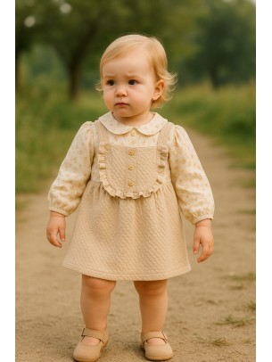 Βρεφικό Φόρεμα 6-24 Μηνών Ανοιχτό Καφέ