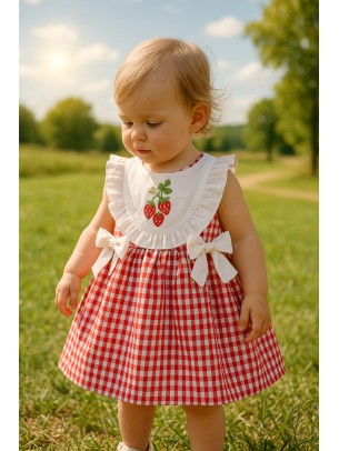 Βρεφικό Φόρεμα 3-18 Μηνών Κόκκινο