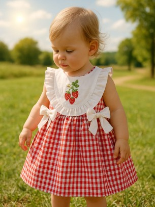 Βρεφικό Φόρεμα 3-18 Μηνών Κόκκινο