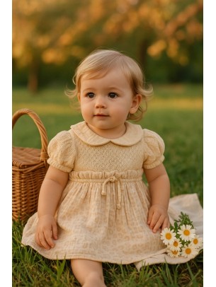 Βρεφικό Φόρεμα 6-24 Μηνών Εκρού