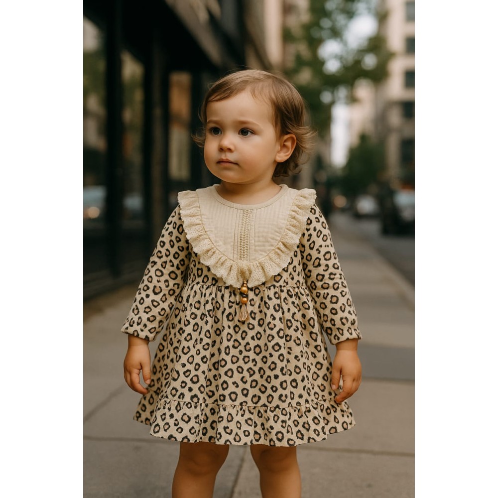 Βρεφικό Φόρεμα 6-24 Μηνών Εκρού