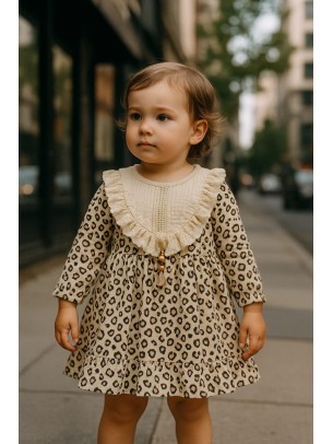 Βρεφικό Φόρεμα 6-24 Μηνών Εκρού
