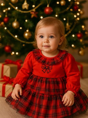 Βρεφικό Φόρεμα 6-24 Μηνών Κόκκινο