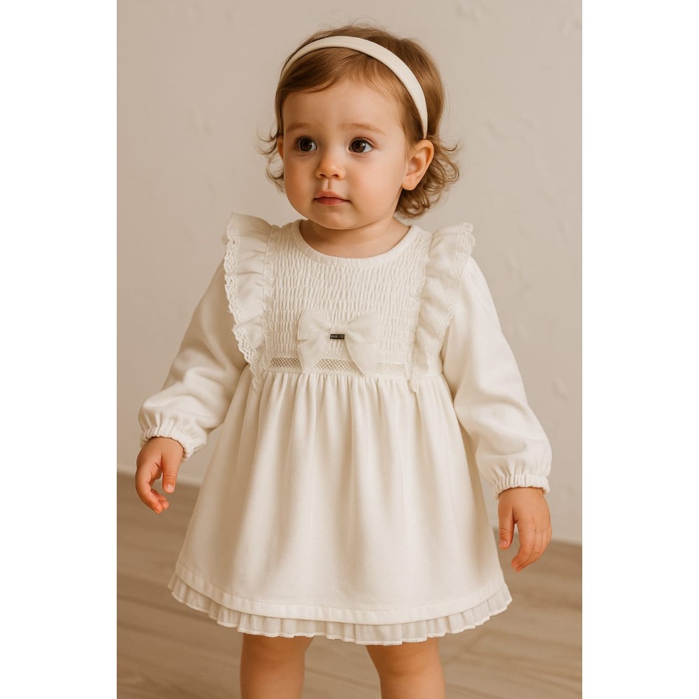 Βρεφικό Φόρεμα 3-18 Μηνών Λευκό
