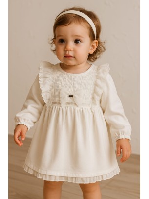 Βρεφικό Φόρεμα 3-18 Μηνών Λευκό