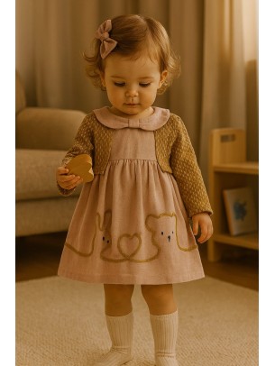 Βρεφικό Φόρεμα 6-24 Μηνών Ρόζ