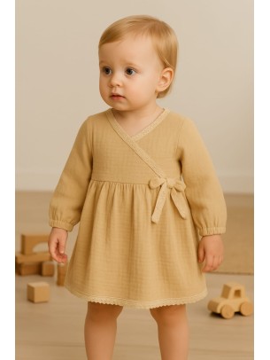 Βρεφικό Φόρεμα 6-18 Μηνών  Ανοιχτό Καφέ