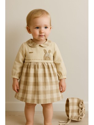 Βρεφικό Φόρεμα 6-18 Μηνών Εκρού
