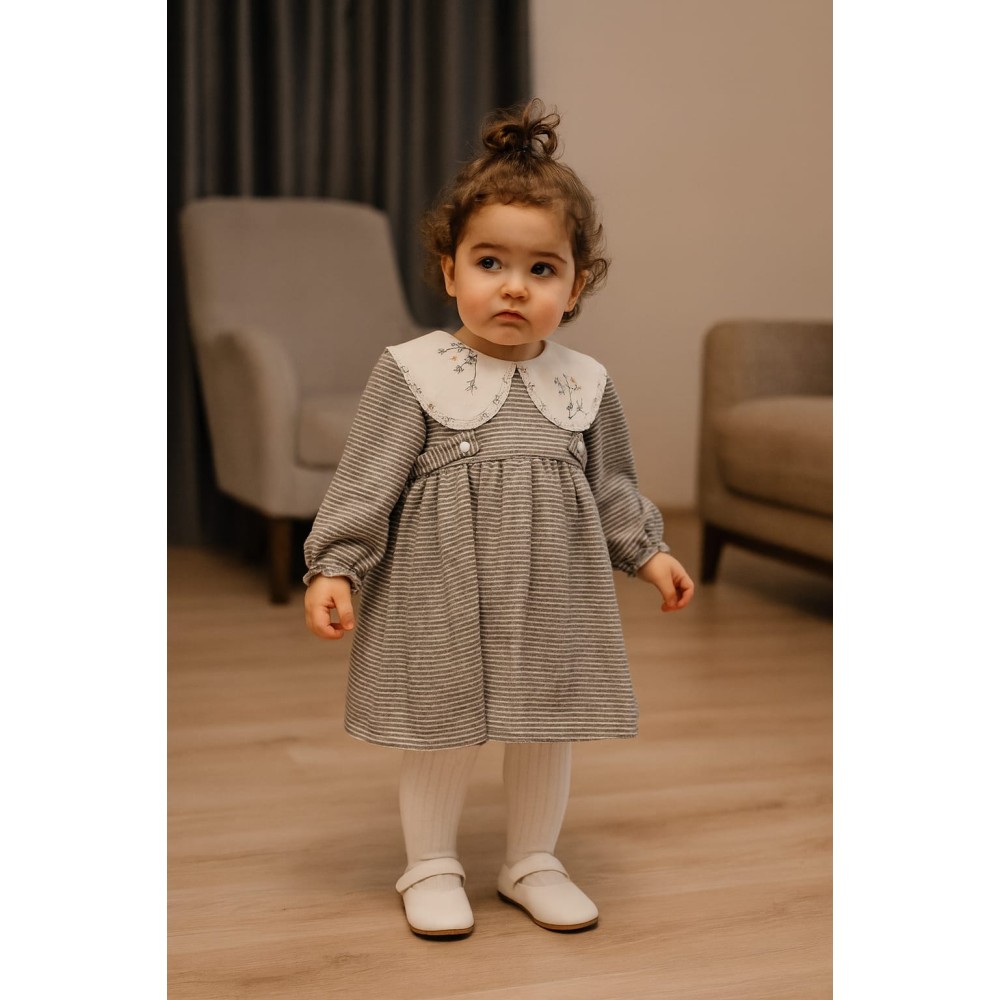 Βρεφικό Φόρεμα 9-24 Μηνών Γκρί