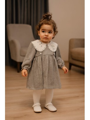 Βρεφικό Φόρεμα 9-24 Μηνών Γκρί