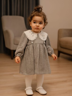 Βρεφικό Φόρεμα 9-24 Μηνών Γκρί