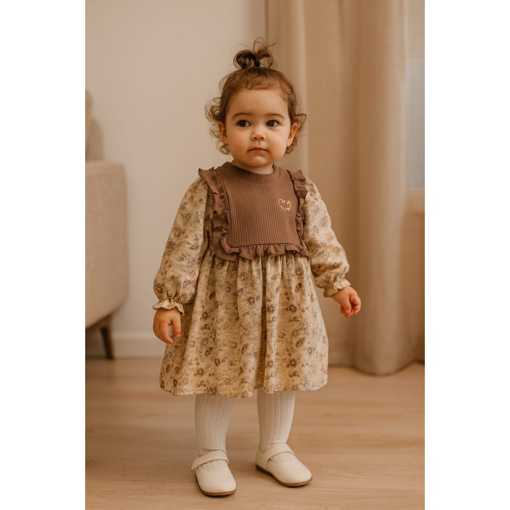 Βρεφικό Φόρεμα 3-18 Μηνών Ανοιχτό Μώβ