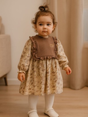 Βρεφικό Φόρεμα 3-18 Μηνών Ανοιχτό Μώβ