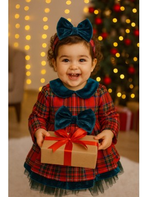 Βρεφικό Φόρεμα 9-24 Μηνών Κόκκινο