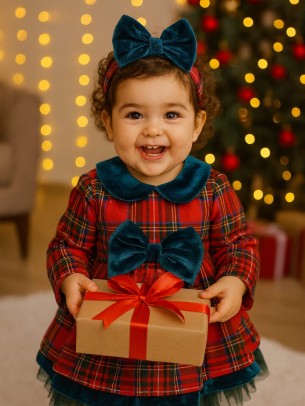 Βρεφικό Φόρεμα 9-24 Μηνών Κόκκινο