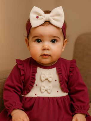 Βρεφικό Φόρεμα 3-18 Μηνών Μωβ