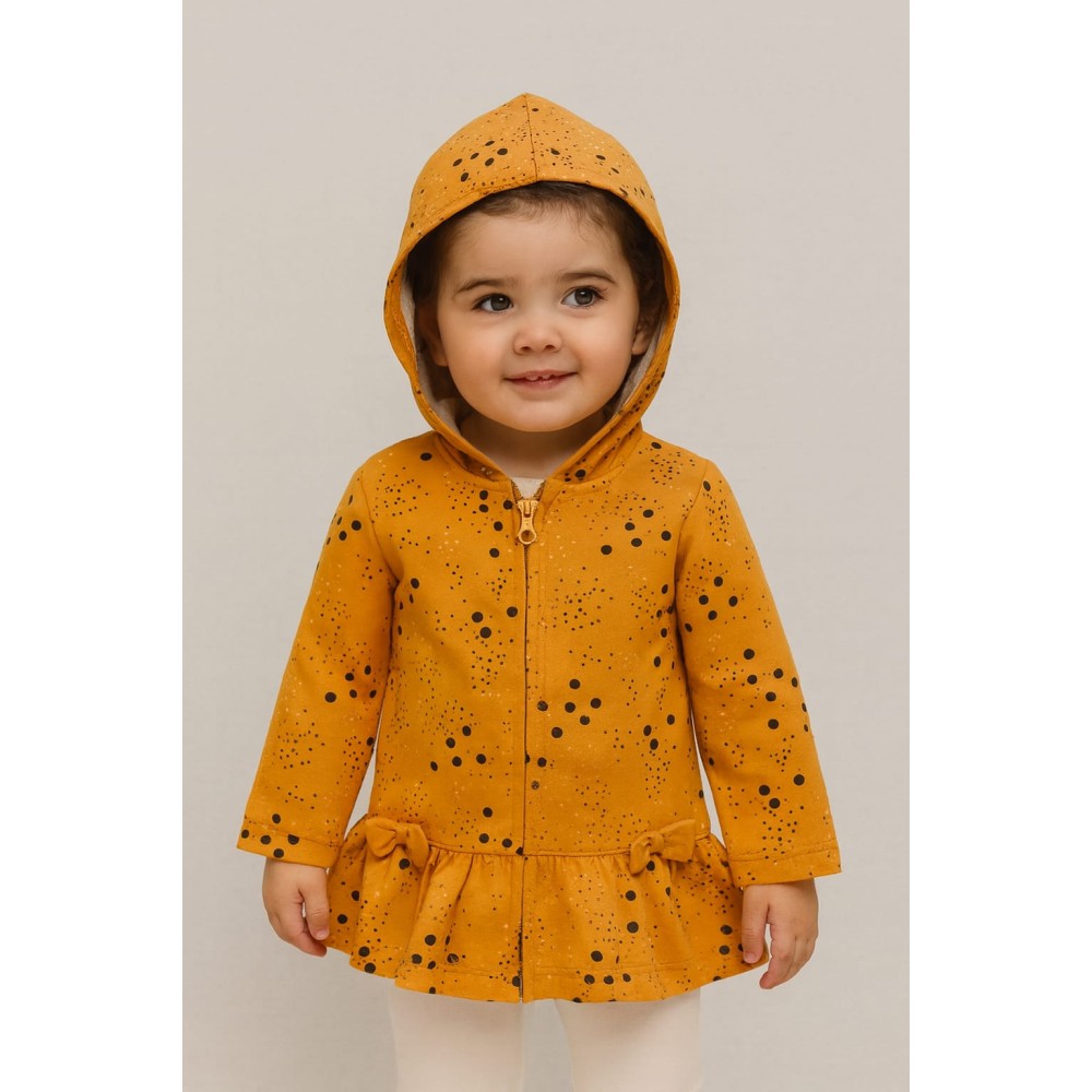 Βρεφική Ζακέτα για Κορίτσι 6-24 Μηνών Μουσταρδί