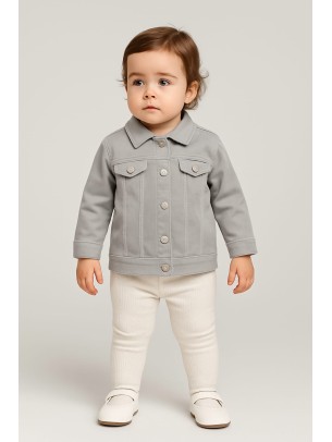 Βρεφική Ζακέτα για Αγόρι 6-24 Μηνών Γκρί