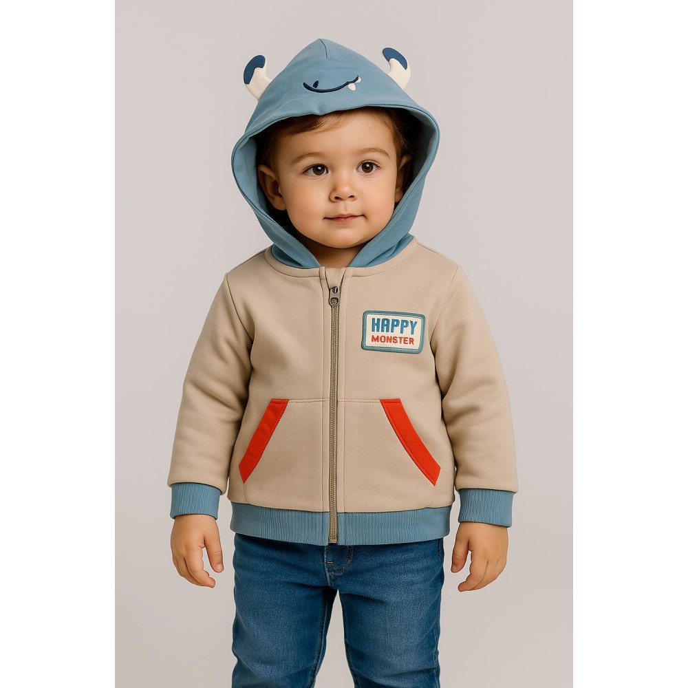 Βρεφική Ζακέτα 12-36 Μηνών Ανοιχτό Γκρί