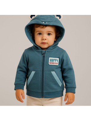 Βρεφική Ζακέτα 6-24 Μηνών Πετρόλ