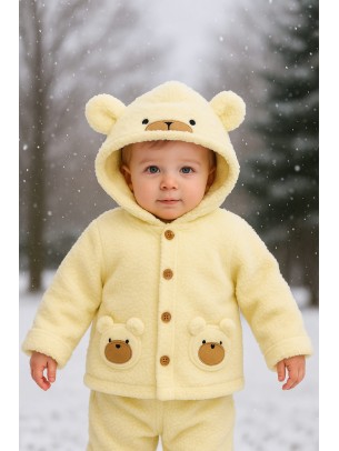 Βρεφική Ζακέτα 12-36 Μηνών Εκρού