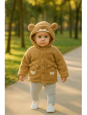 Βρεφική Ζακέτα για Αγόρι 12-36 Μηνών Καφέ