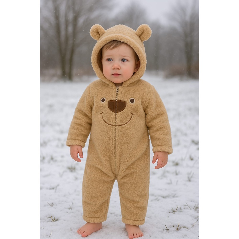 Βρεφική Φόρμα Εξόδου για Aγόρι 3-12 Μηνών Καφέ 