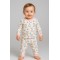 Βρεφικό Σετ  Πιτζάμα Για Κορίτσι 6-24 Μηνών Εκρού