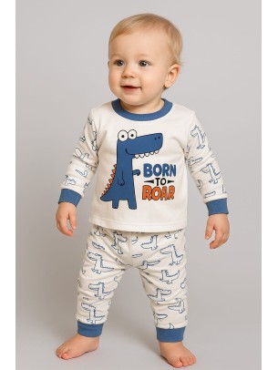 Βρεφικό Σετ  Πιτzάμα Για Αγόρι 6-18 Μηνών Μπλέ