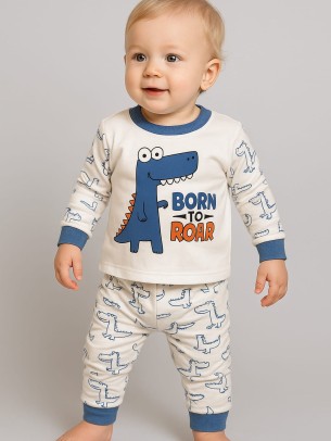 Βρεφικό Σετ  Πιτzάμα Για Αγόρι 6-18 Μηνών Μπλέ