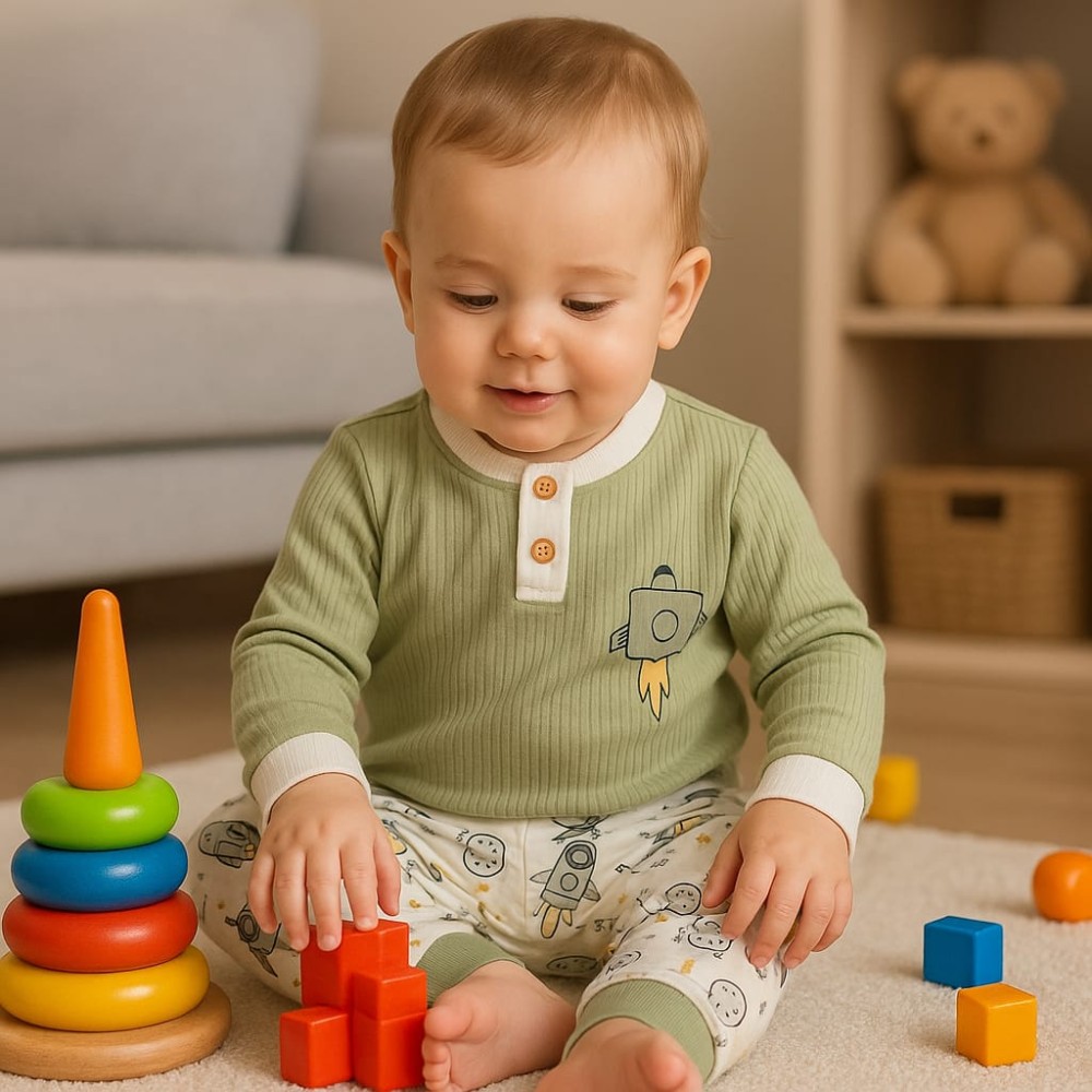 Βρεφικό Σετ  Πιτζάμα Για Αγόρι 6-24 Μηνών Πράσινο 