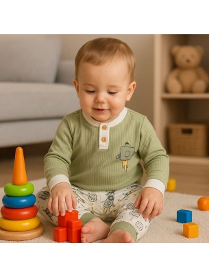 Βρεφικό Σετ  Πιτζάμα Για Αγόρι 6-24 Μηνών Πράσινο 