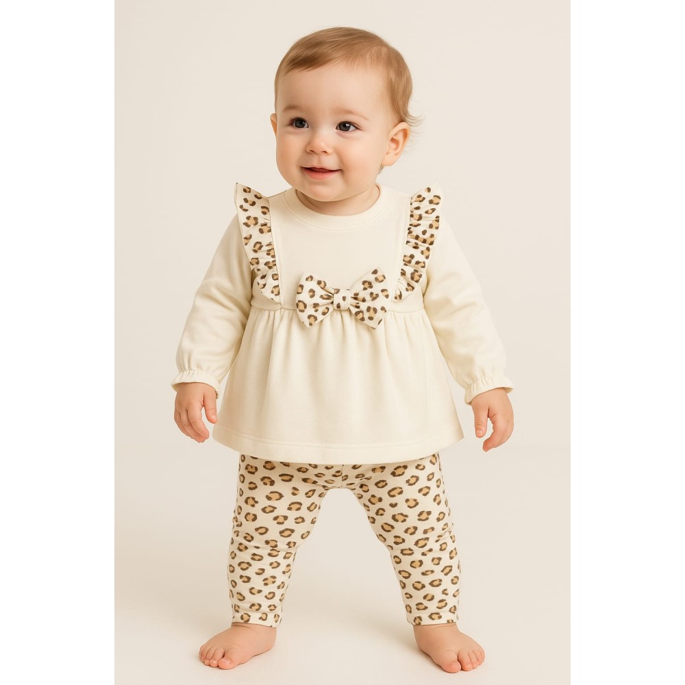 Βρεφικό Σετ Για Κορίτσι 3-18 Μηνών Εκρού