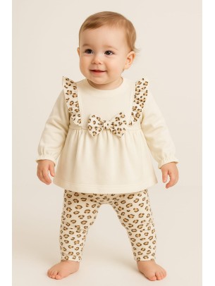 Βρεφικό Σετ Για Κορίτσι 3-18 Μηνών Εκρού